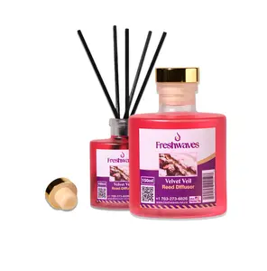 Freshwaves Velvet Veil Diffuser - Elegant Reed Design with Rich Fragrance for Home Aroma Enhancement