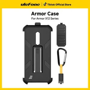 Ulefone Armor X12 Multifunctional Protective Case Original TPU Black Case Armor X12 with Back Clip Carabiner