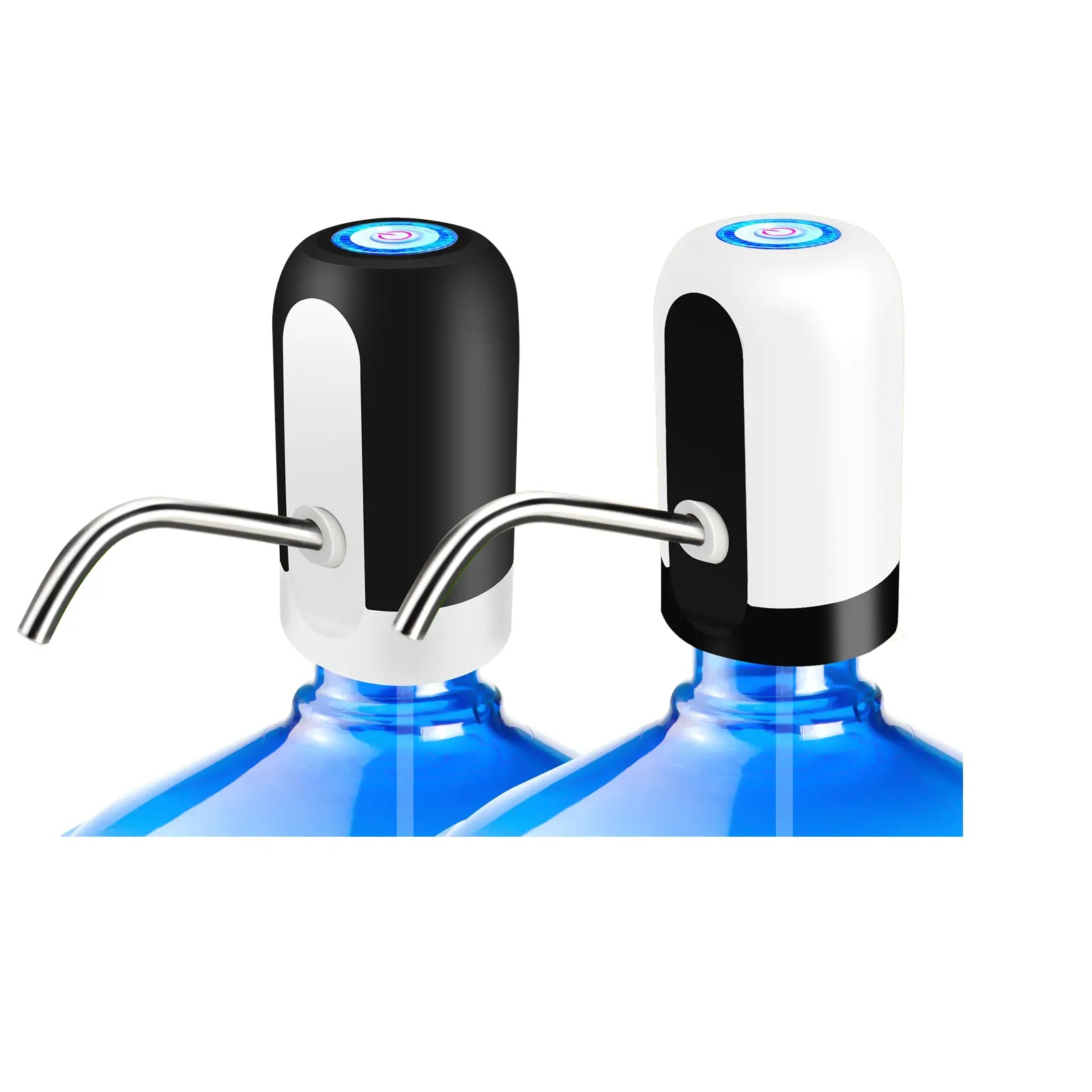 Wireless 5 Gal Bottle Rechargeable Drinking Dispenser - BPA-Free USB Charge Pump, Stainless Steel Spout, 30-40 Days Battery Life, 1-Switch Operation, Household Items for Kitchen Camping