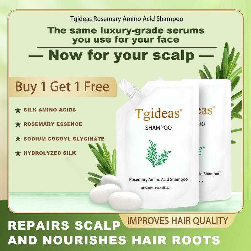 [Buy 1 Get 1 Free]Tgideas Rosemary Amino Acid Shampoo 250ML Silk Amino Acids Rosemary Essence Hydrolyzed Silk Scalp Repair Hair Nourishment Buy 1 Get 1 Free