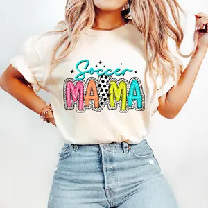 Soccer Mama T-shirt, Print Soccer T-shirt, Bright Doodle, Dalmatian Dots, Soccer Mom Shirt, Soccer Shirt T-shirt, Gift For Mom