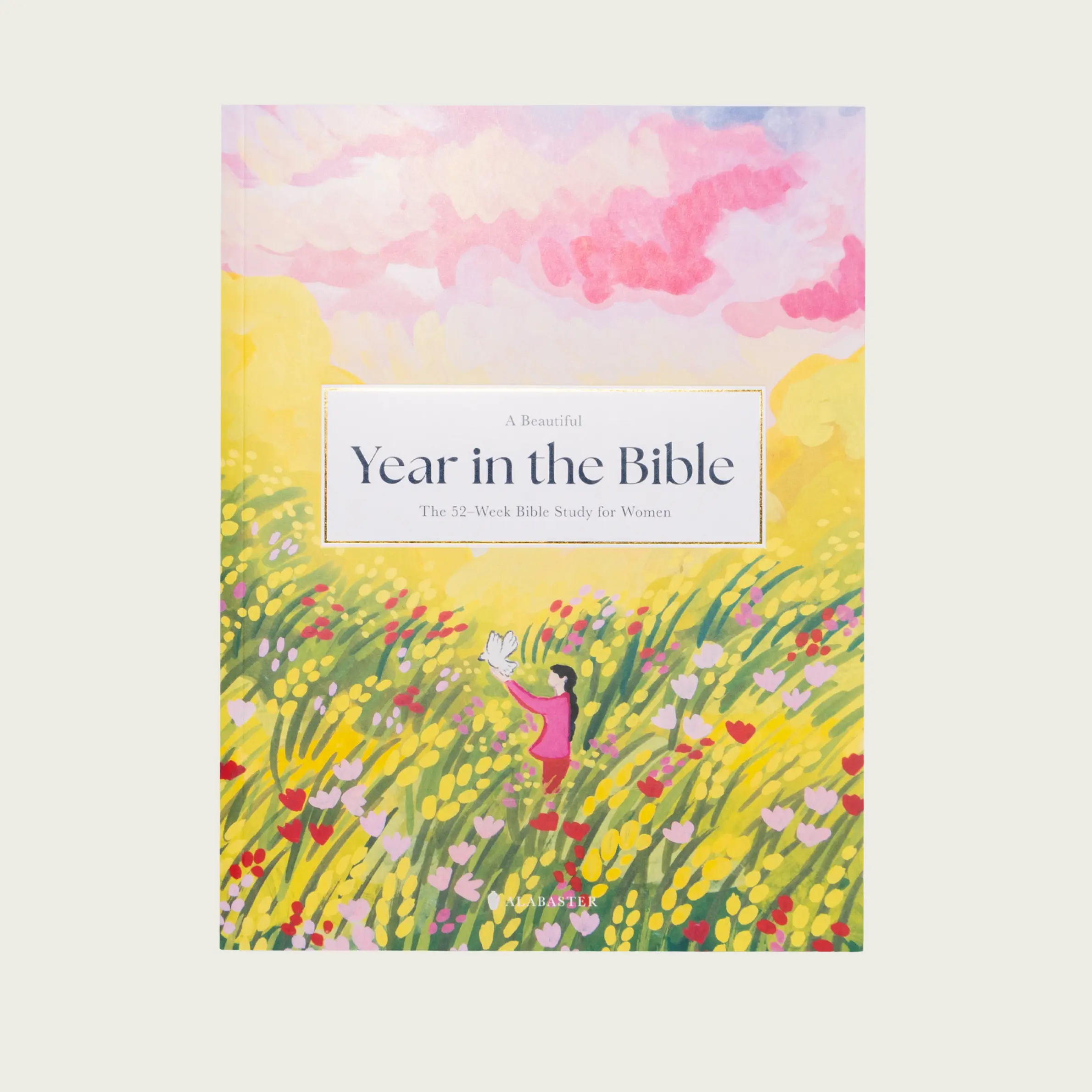 Alabaster A Beautiful Year in the Bible - Women's Annual 52-Week Bible Study Journal Guided Daily Prompts, Suggested Readings, Scripture Exploration, Guidance, Growth, Storytelling, Journey Support, Compatible With Any Bible Version, Gift For Women