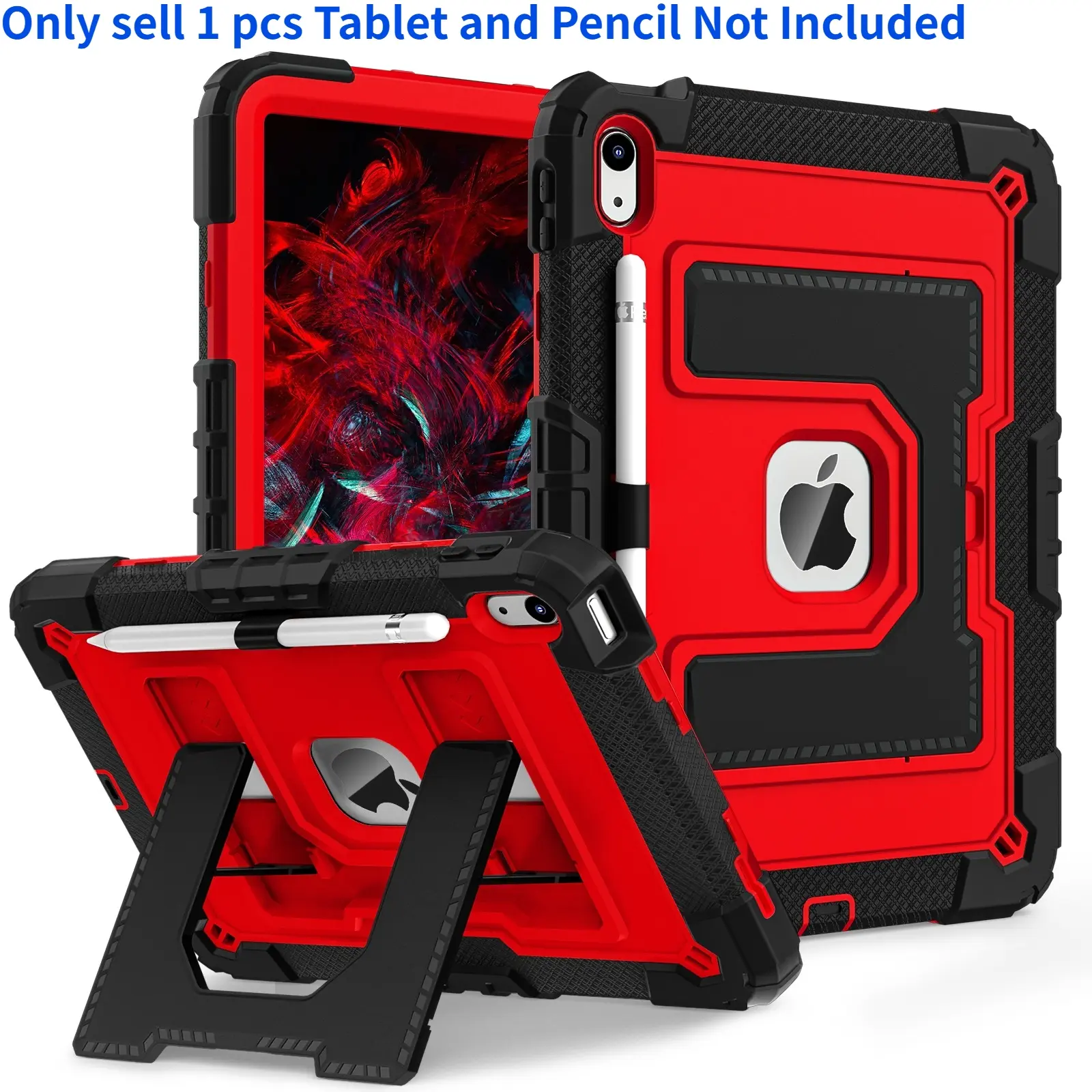 Rugged iPad 12/11/10 Gen Case with Stand, Shockproof Handle Cover, Tablet Protective Cover for Kids, Soft Child-Safe Material Fits 2025 A16 & 2026 11" Tablet, Tablet Casing, Tablet Covers