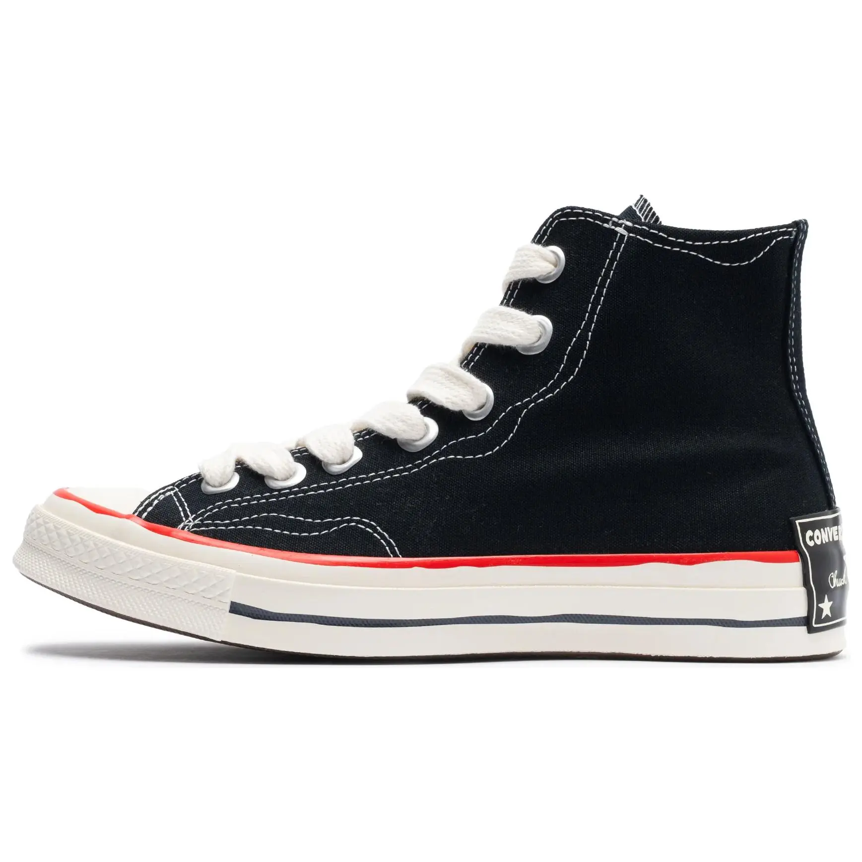 Converse Chuck 70 High 'Sketch - Black' Sports Footwear, Men's/Women's Trainer, Casual Shoe, Fashion Sneaker, Comfortable Sports Shoes, Classic, Laid-Back Looks, Rubber, Medium Toe Box, Unisex Sizing, Bold Black Design, Streetwear Classic, Durable Rubber