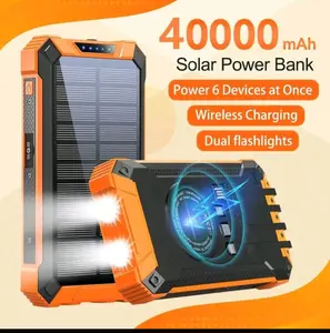 4 Built-in Cables 6 Outputs & 3 Inputs USB-C Input/Output Charger Compass Function PD20W Fast Charging Built-in Bright Flashlight for iPhone Samsung Galaxy