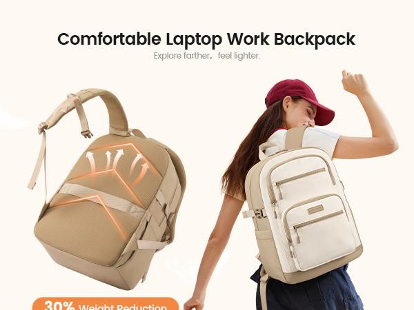 LOVEVOOK Laptop Backpack for Women, School Backpack for Girls & 15.6 Inch Laptop Work Bag, Large Capacity Bookbag for Students with Tumbler Holder  back to shcool