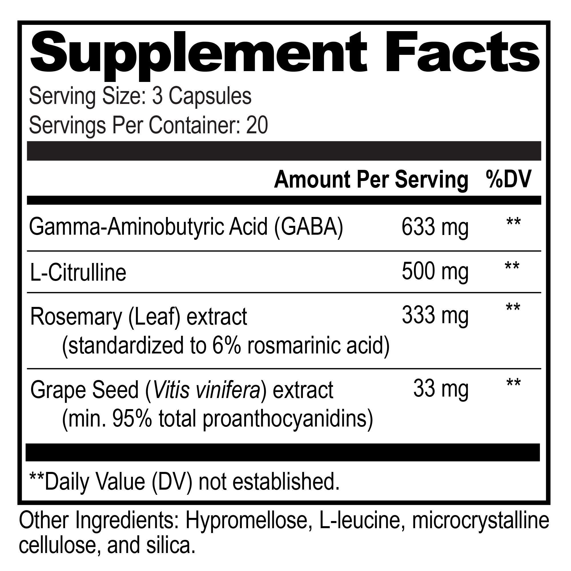 Sleep & Relaxation Stack with Magnesium and GABA - 3 forms of Magnesium: Glycinate, L-threonate, Taurate - For Sleep and Brain Supplement