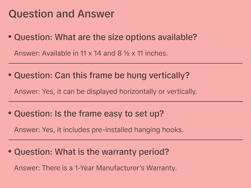 Umbra Document Floating Picture Frame - Modern Black Frame for Certificates, Awards, and Photos - 11 x 14 Inch Decor Photo Wall Artwork