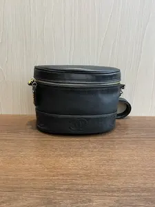 Pre-owned CHANEL leather Toiletry Bags Half Moon Lunch Box Bag Caviar Vanity Case
