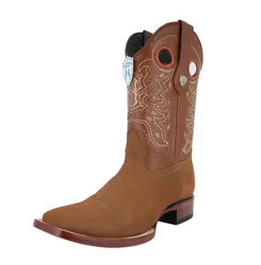 Wild West Men’s Nobuck Chedron Wide Square Toe Boot