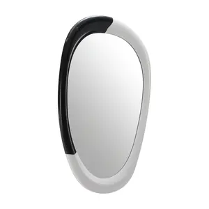 Muna Mirror White & Black | Modern Wood Framed Accent Mirror