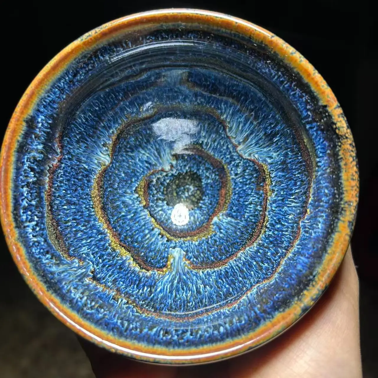 1-of-a-Kind Dragon Motif Fired Ceramic Jianzhan Master’s Cup, Unique-Shaped Collectible Cultural Item, One-Of-A-Kind