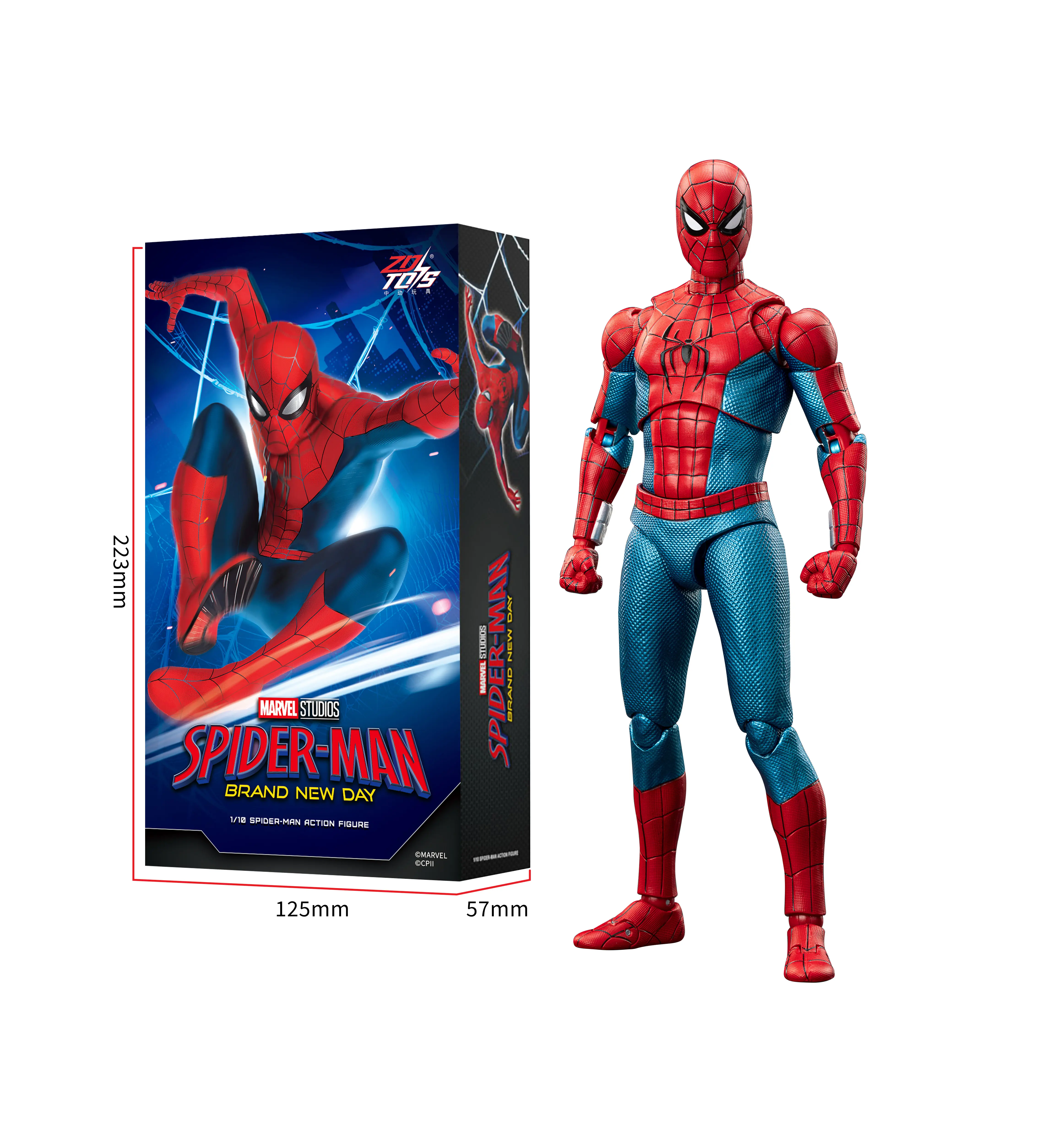 Marvel Officially Authorized ZD Toys Spider-Man: Brand New Day 7-Inch Collectible Action Figure Set, Comics-Style Superheroes Action Figures, Unisex Gift for Ages 4+ Collectors & Fans