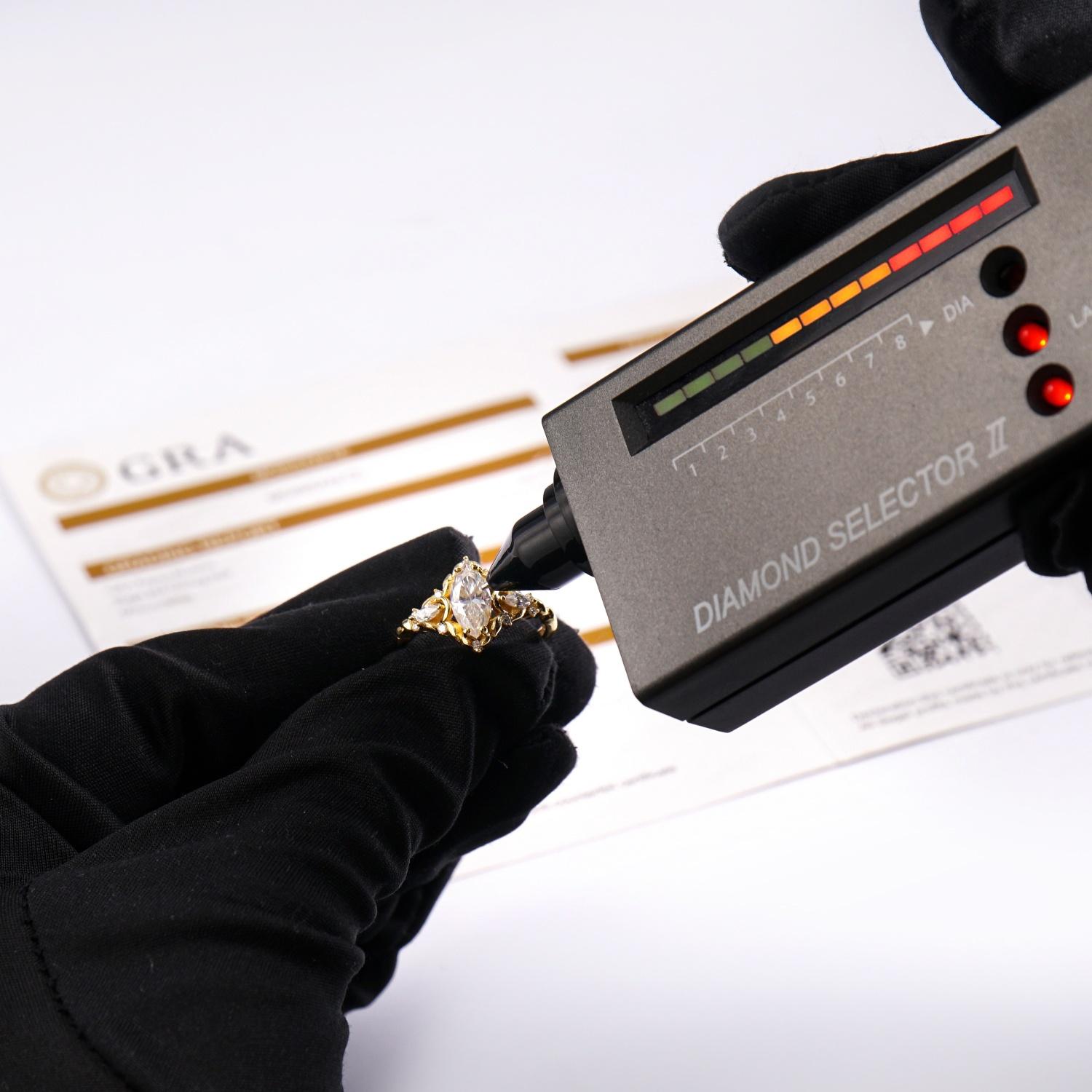 Delzzad Vintage Marquise Cut Engagement Ring Synthetic Moissanite Ring Jewelry S925 Perfect Birthday Engagement Wedding Anniversary Christmas Gift Delzzad Vintage Marquise Cut Engagement Ring Synthetic Moissanite Ring Jewelry S925 Perfect Birthday Engagement Wedding Anniversary Christmas Gift