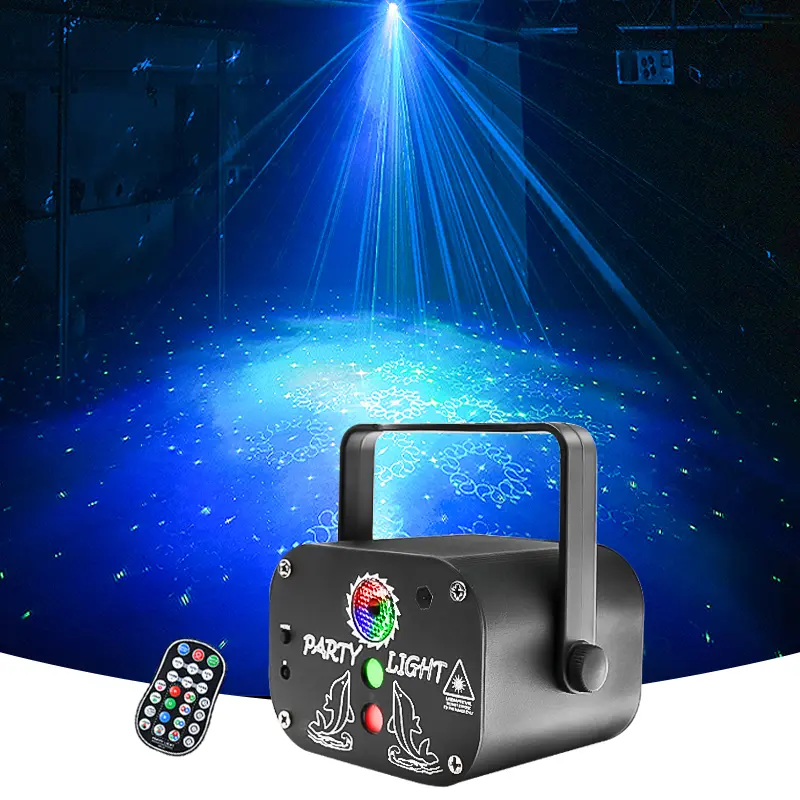 LED Sound-Activated Laser Disco Projector Light with Remote Control, RGB Flash Strobe, Nebula Effect - Specialty Decorative Lighting for Dance, Christmas, Birthday, Karaoke, Wedding Events