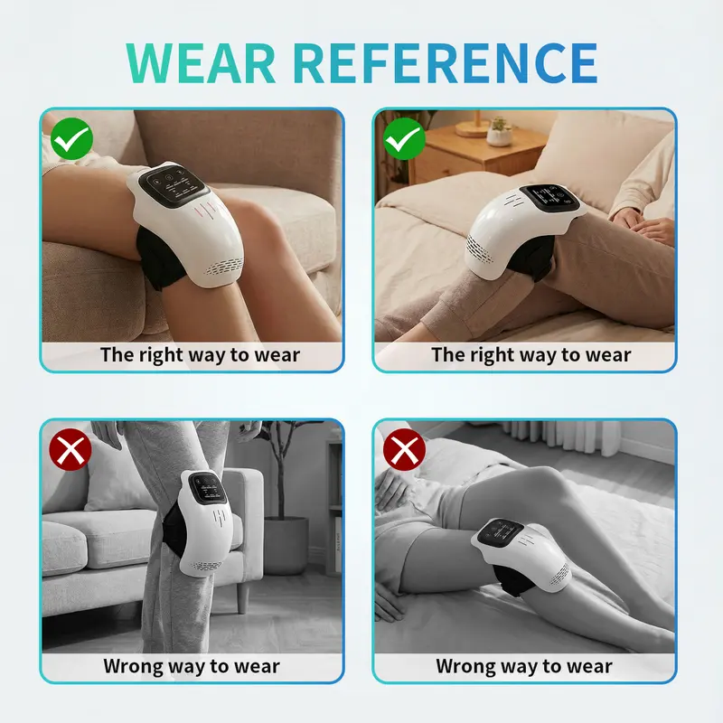 Product Introduction of Knee Massager,Cordless Knee Massager and Vibration,Adjustable Temperature Knee Massager with Clear Visible LED Screen Comfort 11