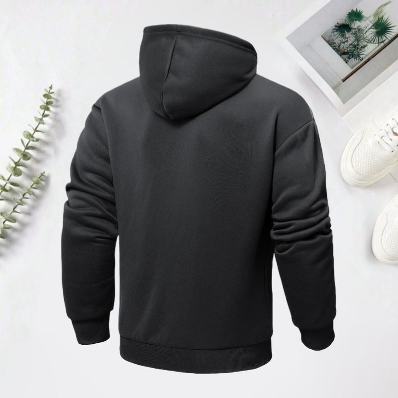 Men's Spring & Autumn Thin Long-Sleeve Hoodie Casual Fashion Pocket Design Hooded Sweatshirt Lightweight Jacket with Zipper Pocket Drawstring Hood Autumn Clothing Solid Color Men's Spring & Autumn Thin Long-Sleeve Hoodie Casual Fashion Pocket Design Hooded Sweatshirt Lightweight Jacket with Zipper Pocket Drawstring Hood Autumn Clothing Solid Color