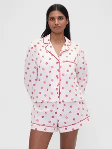 Gap Women's × Summer Fridays Relaxed Poplin Kiss PJ Shirt