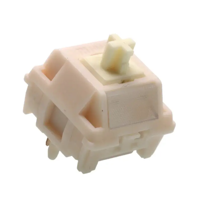 Butter Silent Tactile Switches - Pre-Lubricated, 5-Pin Hot-Swappable, POM Stem (HMX Factory) for MX Mechanical Keyboards, Pre Lubed Switches