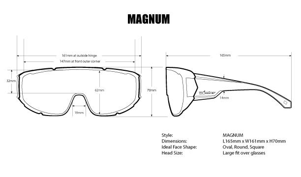 MAGNUM BOMB Z87+ Fit-Over Safety Sunglasses with 2-Tone Crystal Frame Matte Black Frame Multiple Color Safety Lens Gray Foam Lining MAGNUM BOMB Z87+ Fit-Over Safety Sunglasses with 2-Tone Crystal Frame Matte Black Frame Multiple Color Safety Lens Gray Foam Lining