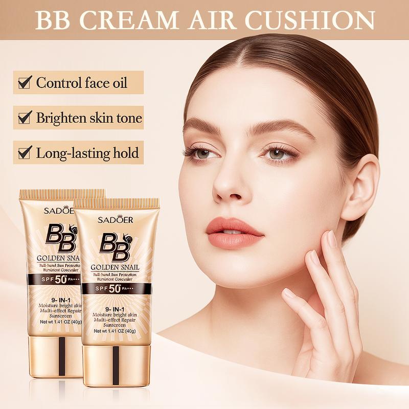 High-coverage waterproof snail BB cream - matte finish, long-lasting moisturizing and oil control, creates a natural makeup look, refreshing and non-greasy, perfect for makeup beginners, a great gift for Mother's Day, Christmas, and Valentine's Day.