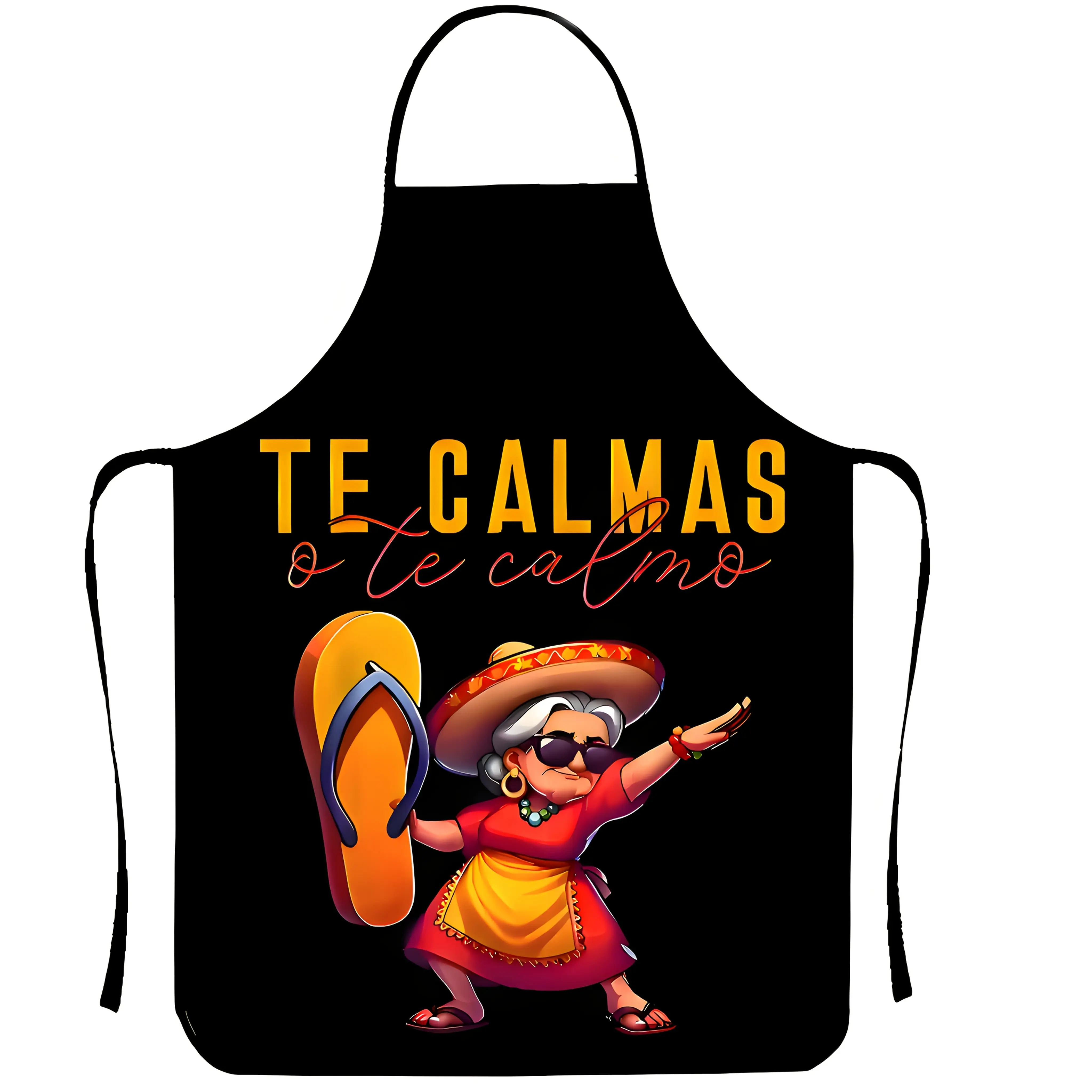 1pc Adjustable Novelty Cooking Apron - Funny Cartoon Print, Casual Cross-Tie Design, Fun Phrase Humor, 100% Polyester Woven Oil-Resist Fabric, Anti-Stain, 80x60cm, Skin-Gentle Household Item, Cooking Workwear (Birthday, Father's Day Gifts)