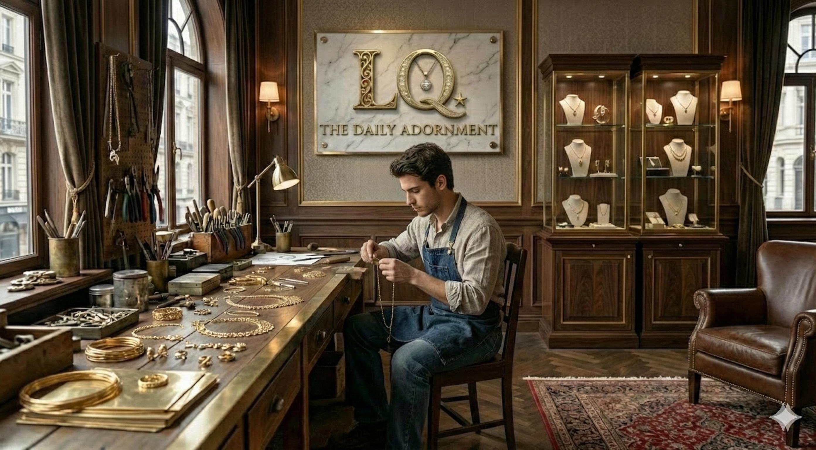 LQ 4-Piece Gold Butterfly Crystal Jewelry Set - Twisted Mesh Statement Necklace, Bracelet, Earrings & Ring - 18K Gold Plated Floral Gift for Weddings & Mother's Day