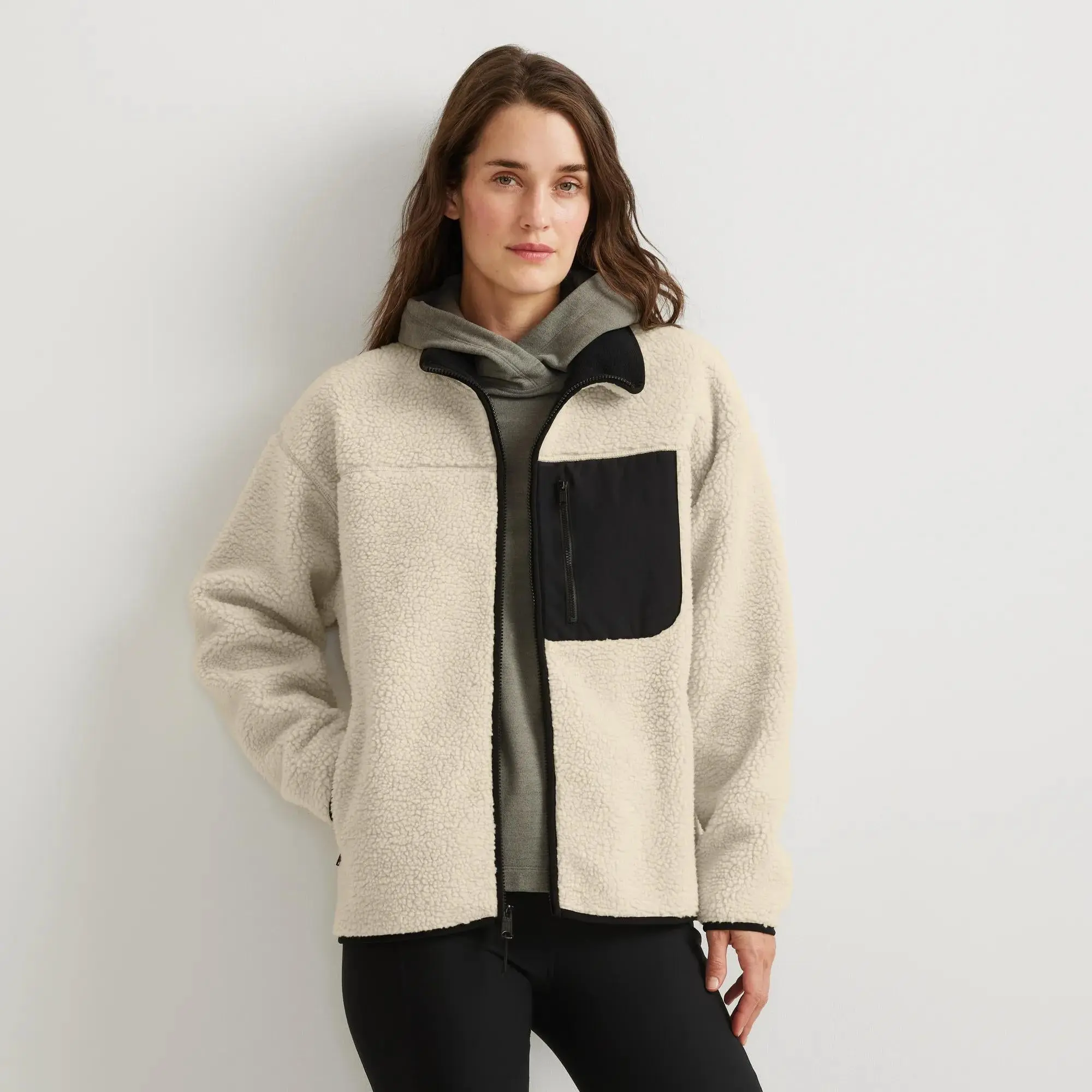 Eddie Bauer Women's Chilali Faux Shearling Fleece Jacket Soft Fleece Everyday Wear