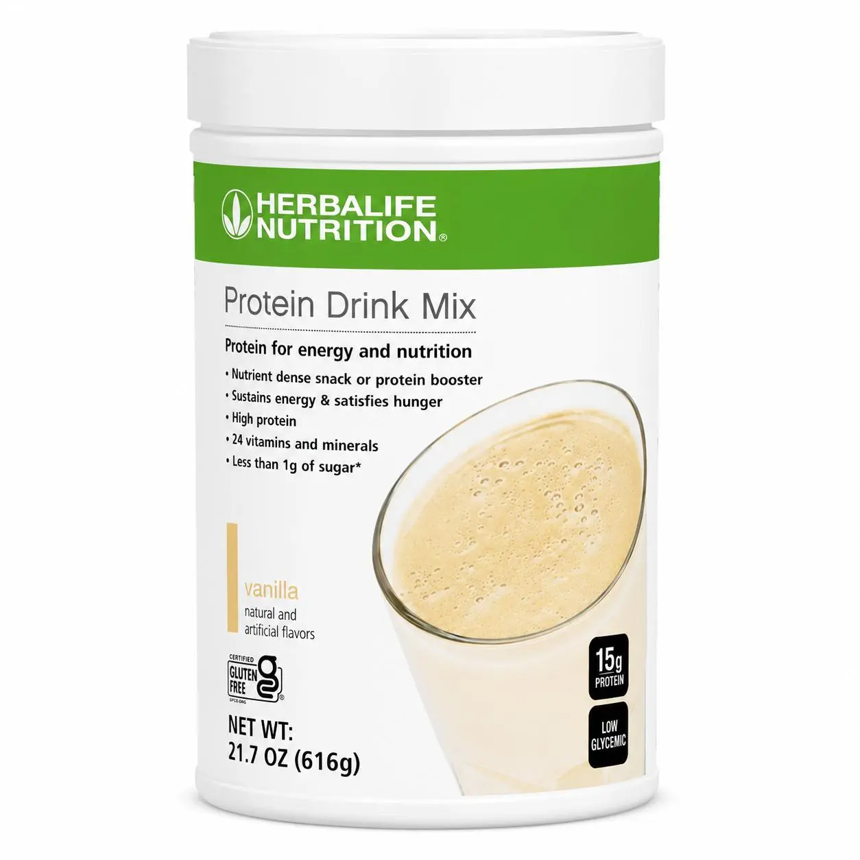 Herbalife Protein Drink Mix Vanilla 616 g – Plant-Based Protein Powder Beverage