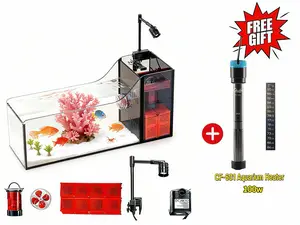 Chefoo Stream Fish Tank with Ceramic Bio Filtration & LED Lighting