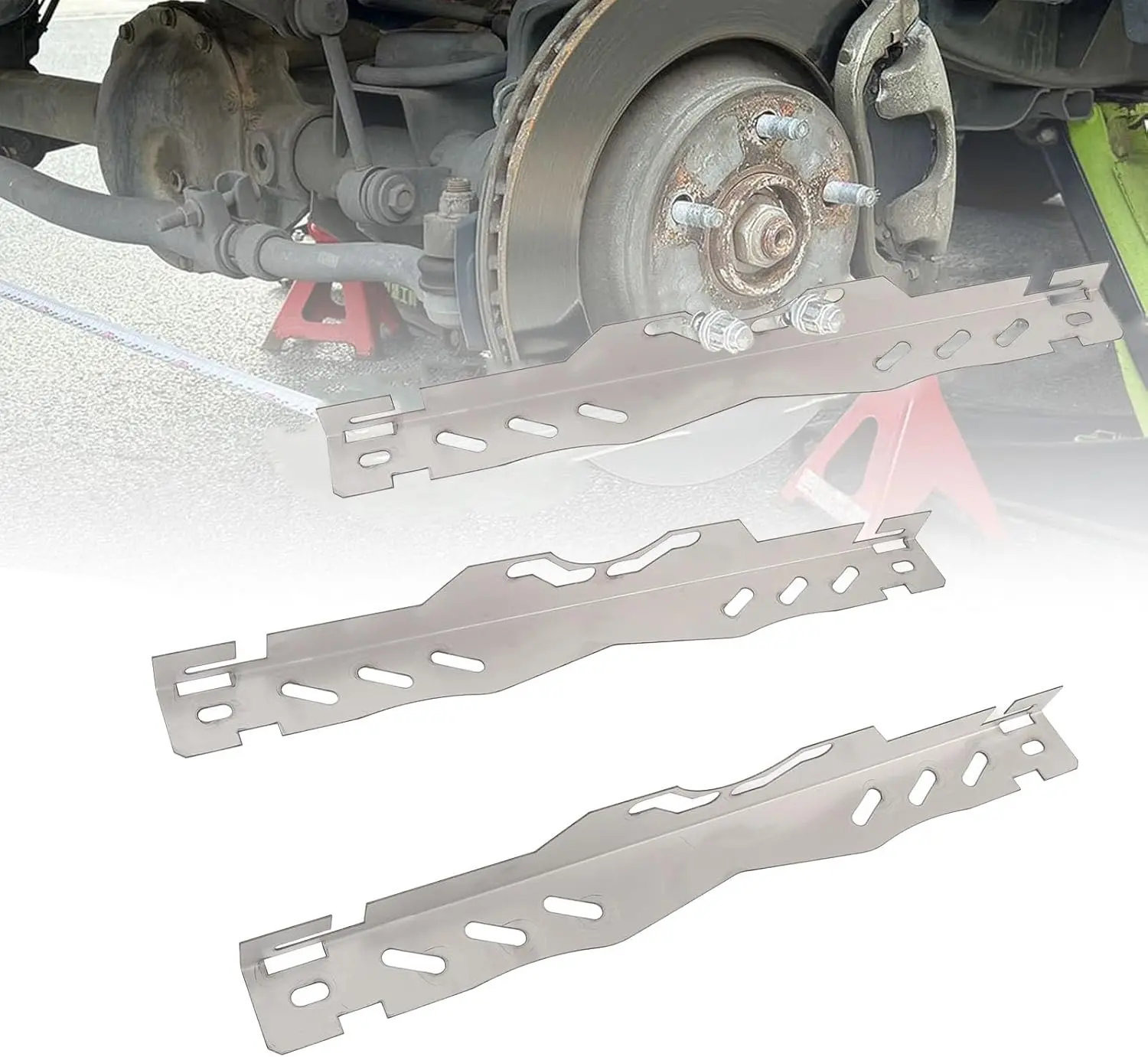 2 Pack Wheel Alignment Tool Kit, DIY Toe Alignment Plates with Measuring Tapes for Car Front End Alignment, Garage Alignment Tool
