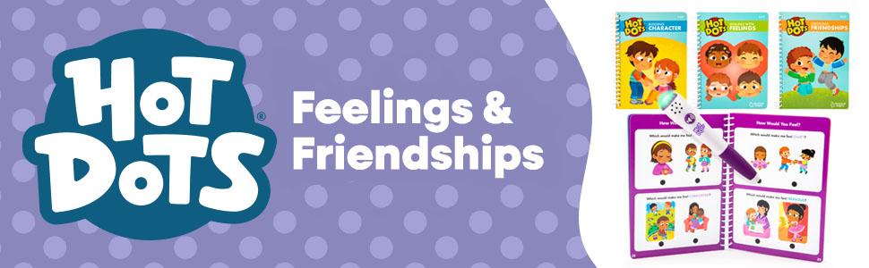 Educational Insights Hot Dots Feelings & Friendships Social Emotional Learning Workbooks,Gift for Kids Ages 3+