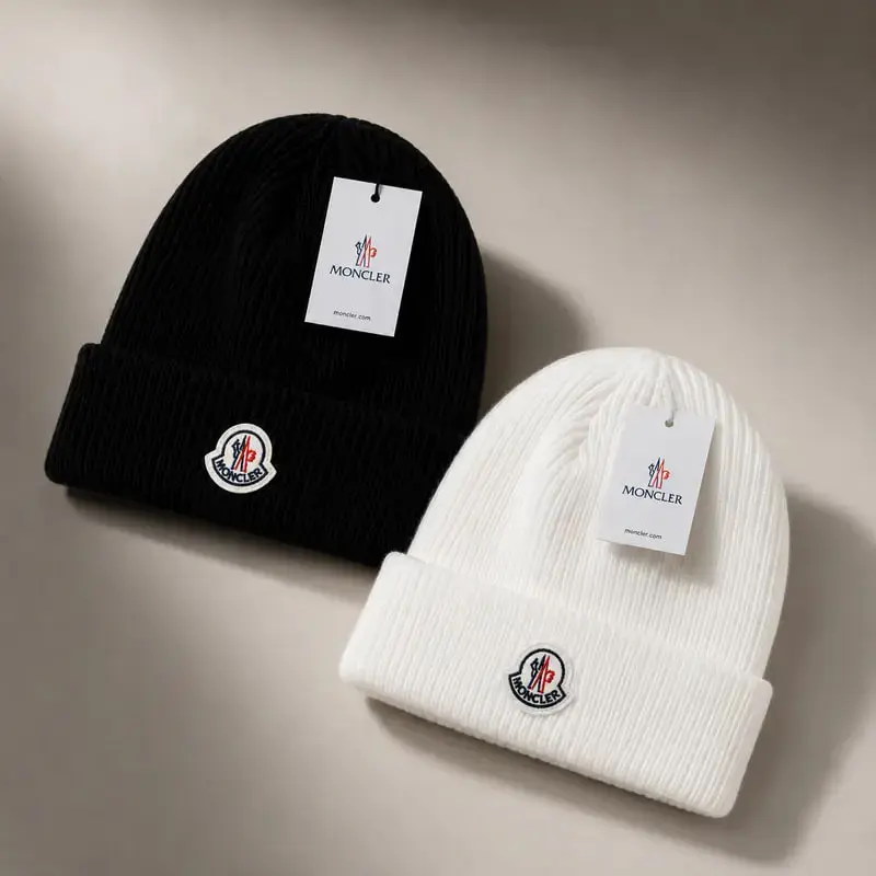 Moncler Knit Beanie Hat - Unisex Luxury Winter Headwear with Embroidered Logo, Warm Skull Cap for Ski Sports, Outdoor Collectible Streetwear Fashion