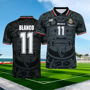 1998 Mexico Soccer National Team Home BLACK Nostalgia Soccer Jersey #15 Hernandez #11  Blanco Classic Breathable Quick Dry Soccer Jersey
