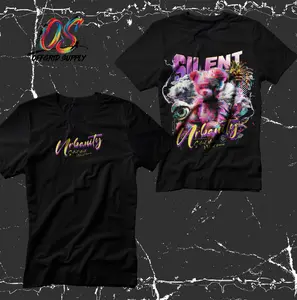 OFFGRID SUPPLY-SILENT STREETS- Oversized Graphic T-Shirt Hip Hop Fashion Tshirts Bundle FYB Edition Double Printed Oversize Lightweight Tee TV Series Graphic Design Top Cotton Streetwear T-Shirt Clothes Menswear Womenswear Classic Hem