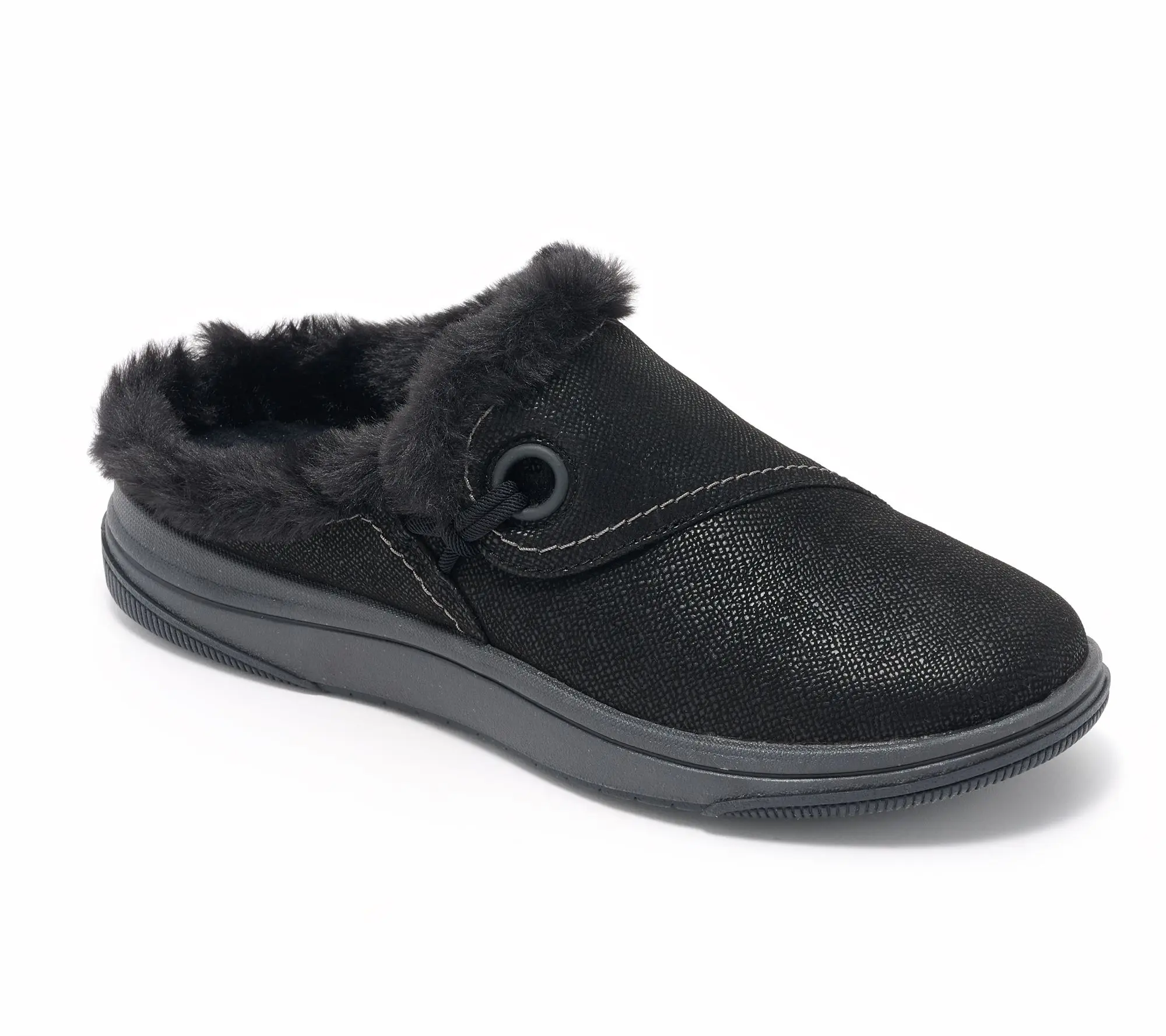 Clarks Cloudsteppers Faux Fur Slip-On Clogs -Breeze Myth