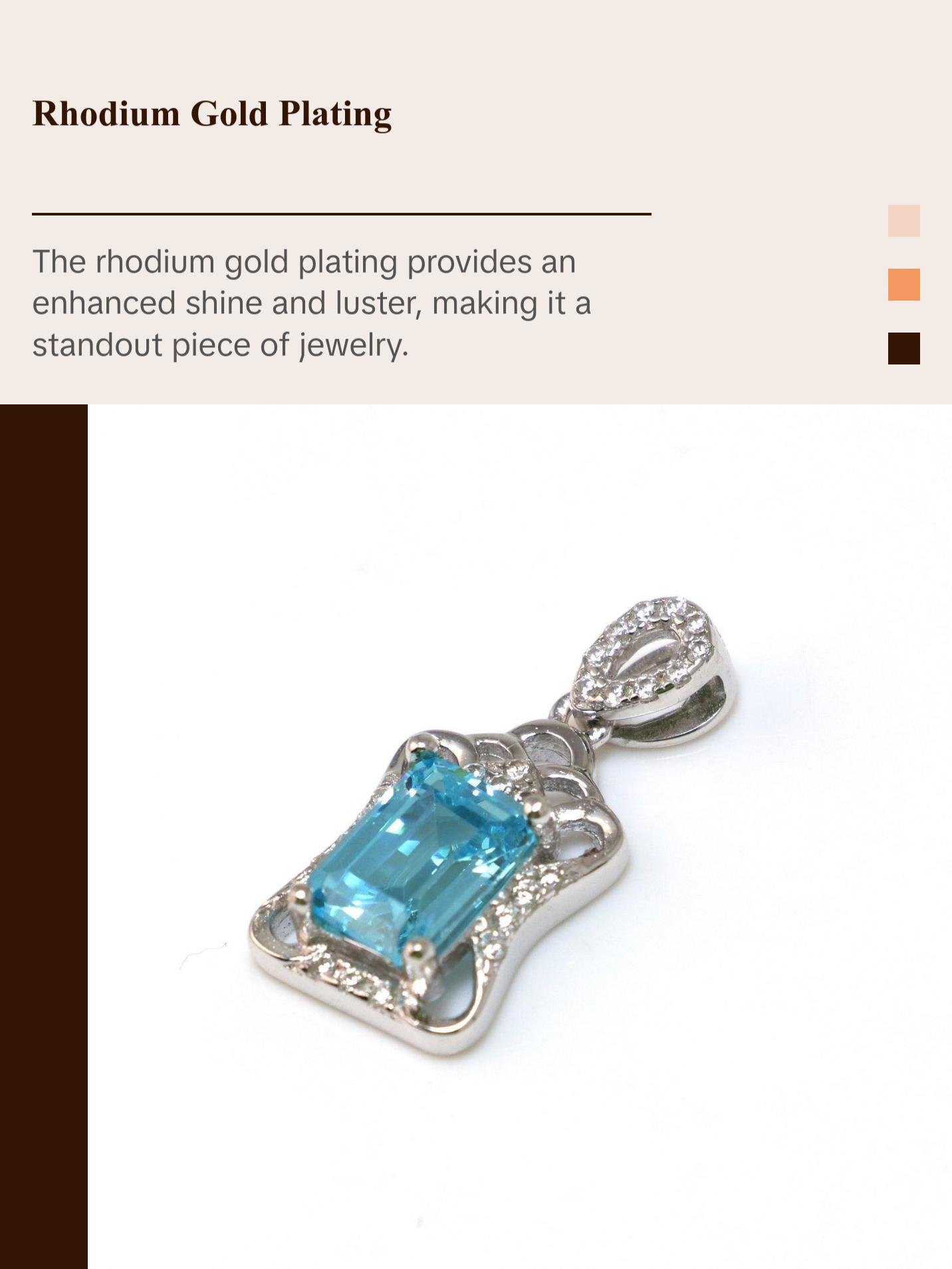 Blue Topaz Sterling Silver Necklace