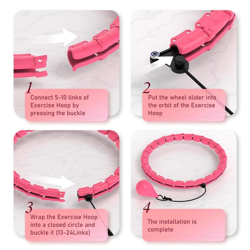 JLoibao Smart Weighted Fitness Hoop Plus Size Adult 2-in-1 Ring 24 Detachable Sections Durable Low Noise Home Training Equipment JLoibao Smart Weighted Fitness Hoop Plus Size Adult 2-in-1 Ring 24 Detachable Sections Durable Low Noise Home Training Equipment