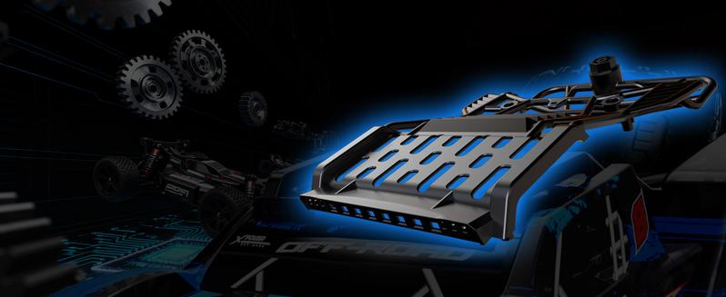 DEERC 1:12 RC Cars 45KM/H Off-Road Short Course Truck 4WD All Terrain Remote Control Monster Truck with 2 Rechargeable Batteries 40 mins Play time LED Lights