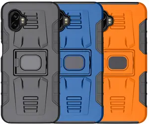 Case for Galaxy XCover 6 Pro, Nakedcellphone Rugged Ring Grip Cover with Stand [Built-In Mounting Plate] for Samsung XCover6 Pro Phone (2022, SM-G736)