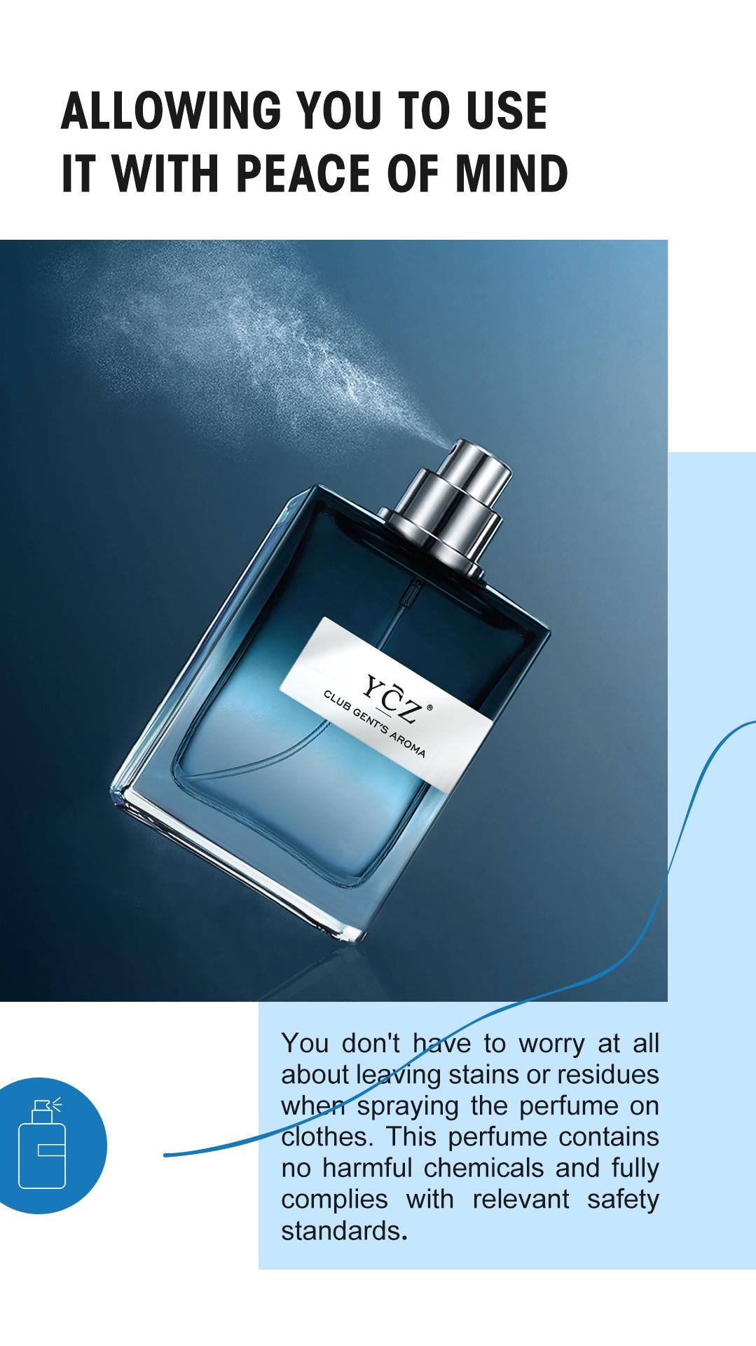 YCZ Club Gent's Aroma Men's Aromatic Cologne 1.7oz Eau De Parfum Woody Floral Scent for Nightclub Enthusiasts Captivating Oud Fragrance 50ml