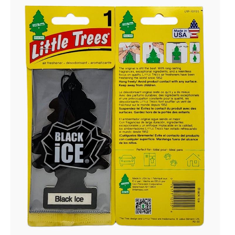 Little Trees Air Freshener Black Ice 24 Individual Packs for Car Truck Home Office Use Woody Aroma Eco Friendly Made in USA