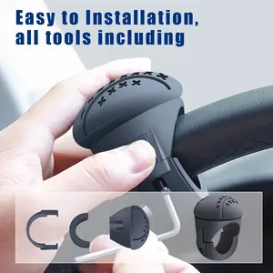 Steering Wheel Knob Spinner Universal Non-Slip Large Power Handle Effortless Driving Fit for Cars Trucks Boats RV Bus Tractor & More