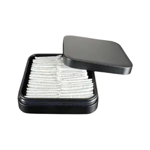 Tinz Cans - Square Zyn Can Slim Metal Holds 45 Pouches Water Resistant Metal Snus Can