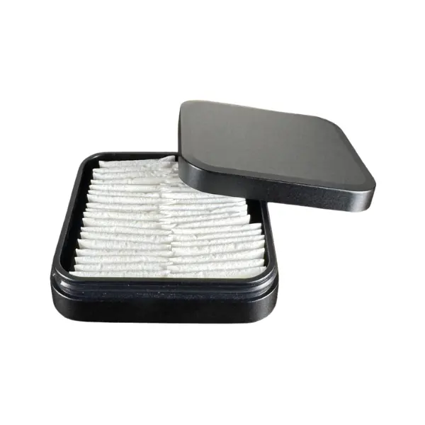 Tinz Cans - Square Zyn Can Slim Metal Holds 45 Pouches Water Resistant Metal Snus Can