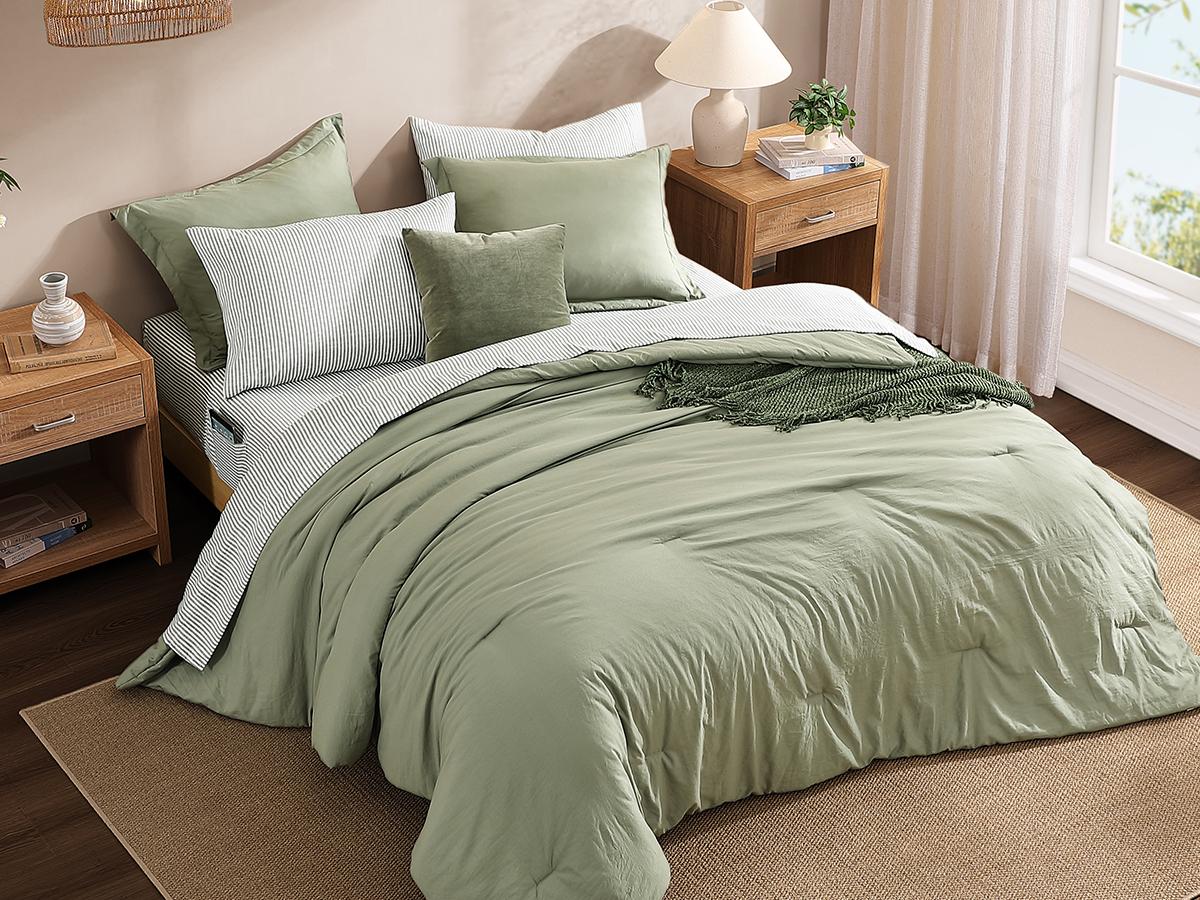 【Deals For You Days】Monbix 7-Pieces Microfiber Comforter Set, Modern Farmhouse Coastal Style Bedding Set with Double Sided Storage Pockets, 1 Comforter, 2 Pillowcases, 2 Shams, 1 Flat & 1 Fitted Sheet,SummerWins,DFYD,deals for you,mid year sale,restock 【Deals For You Days】Monbix 7-Pieces Microfiber Comforter Set, Modern Farmhouse Coastal Style Bedding Set with Double Sided Storage Pockets, 1 Comforter, 2 Pillowcases, 2 Shams, 1 Flat & 1 Fitted Sheet,SummerWins,DFYD,deals for you,mid year sale,restock