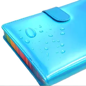 Holographic A5 Notebook w/Rainbow Edges - Blue Cover, Waterproof Design, Perfect for Notes & Sketches