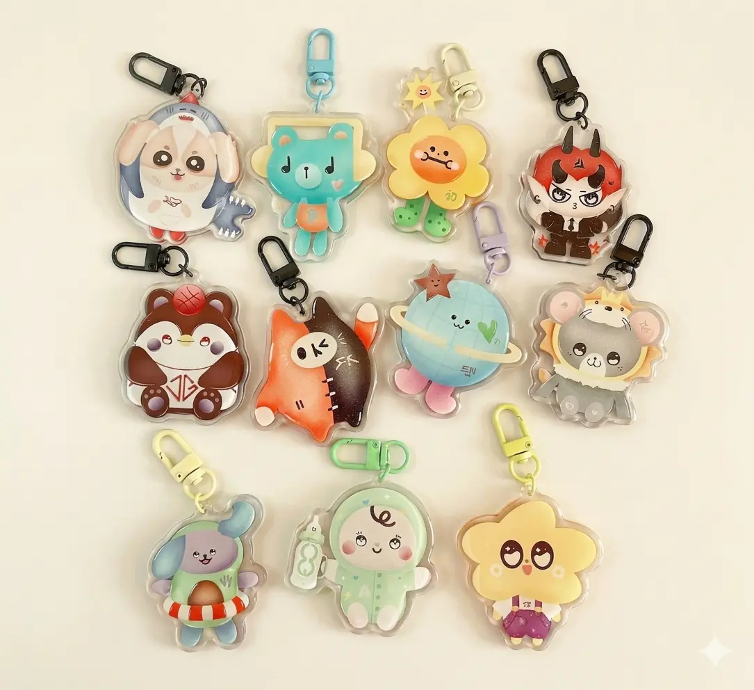 Mascotas de GMMTV Acrylic Keychains: Earth Mix, Joong Dunk, William Est, Perth Santa, First Khao, Pond Phuwin