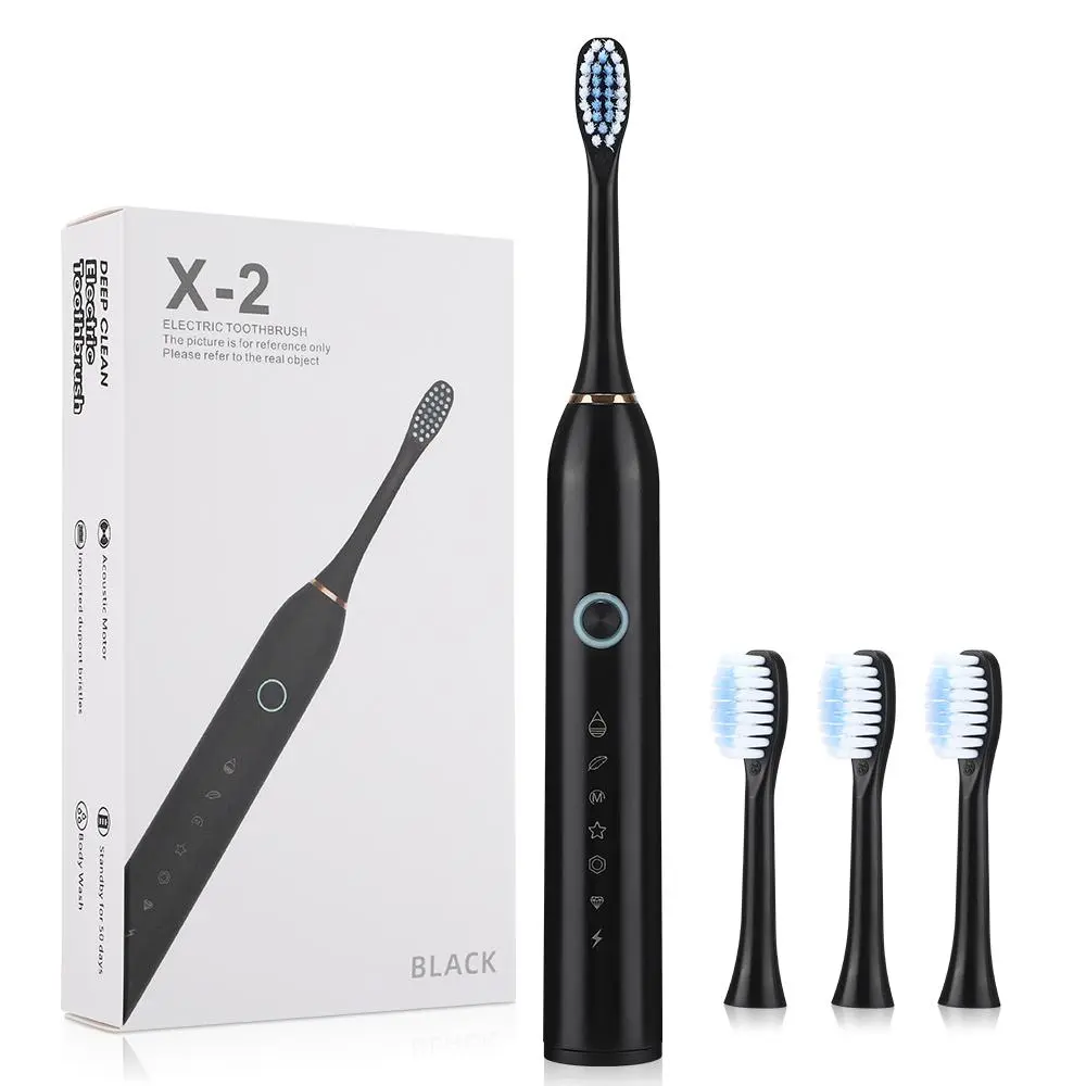 Electric Toothbrush, Battery Powered Toothbrush, 1 Box Rechargeable Sonic Teeth-Cleaning Toothbrush with Brush Heads, Intelligent Deep-Cleaning Toothbrush for Adults, Teeth Cleaning Tool, Tooth Cleaner, Cordless Toothbrushes