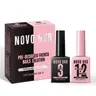 NOVO OVO UV Nail Glue & Builder Gel 2-in-1 Kit (10ml Bottle in Box) - Crystal Manicure, No Wipe Top Coat, HEMA-TPO Free Strong Adhesive for Predesigned French Tip Press-Ons, Easy At-Home DIY Nail Care